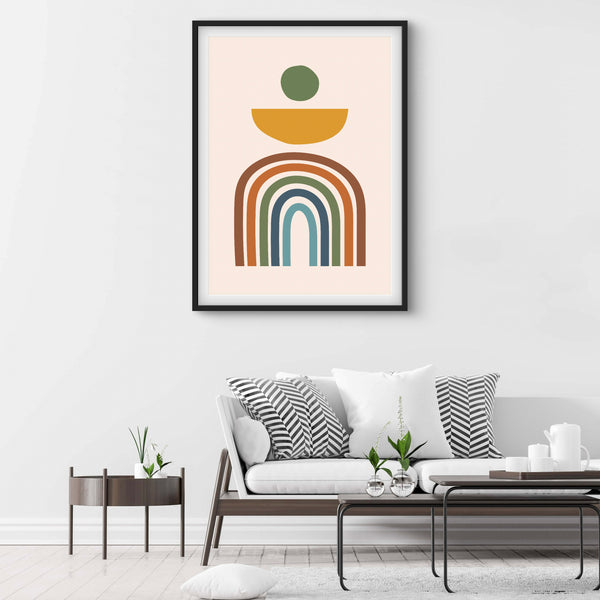 Modern Abstract Art in Boho Design - Minimalist Home Decor