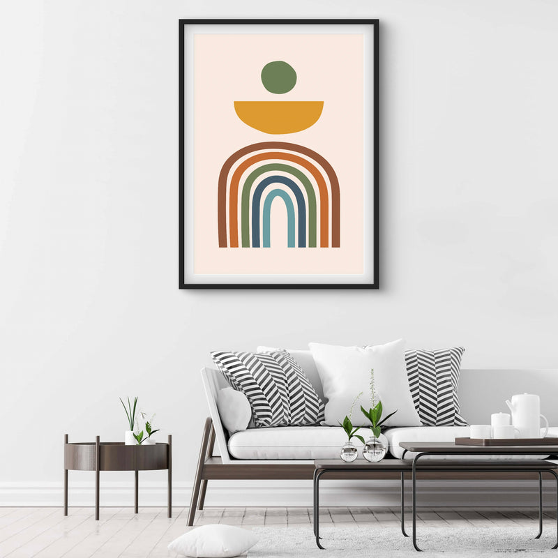 Modern Abstract Art in Boho Design - Minimalist Home Decor