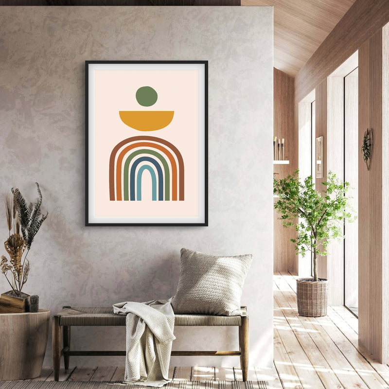 Modern Abstract Art in Boho Design - Minimalist Home Decor