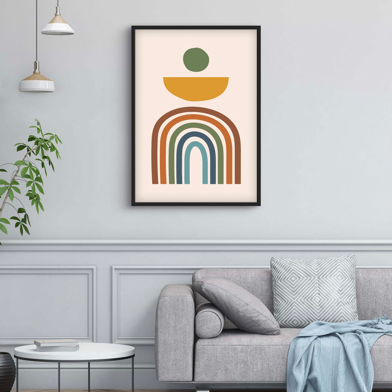 Modern Abstract Art in Boho Design - Minimalist Home Decor