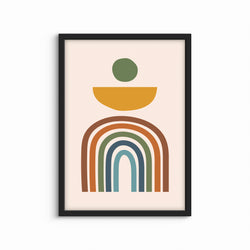 Modern Abstract Art in Boho Design - Minimalist Home Decor