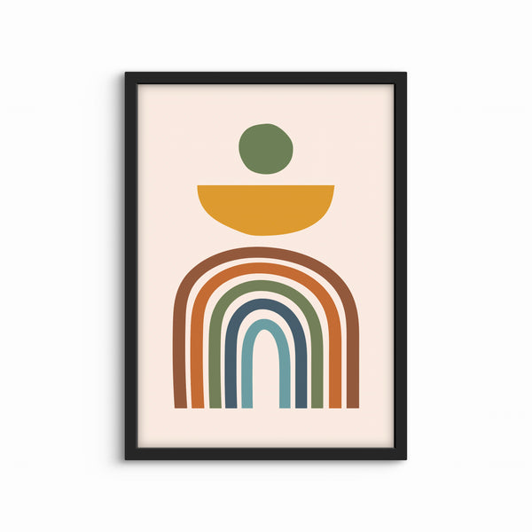 Modern Abstract Art in Boho Design - Minimalist Home Decor