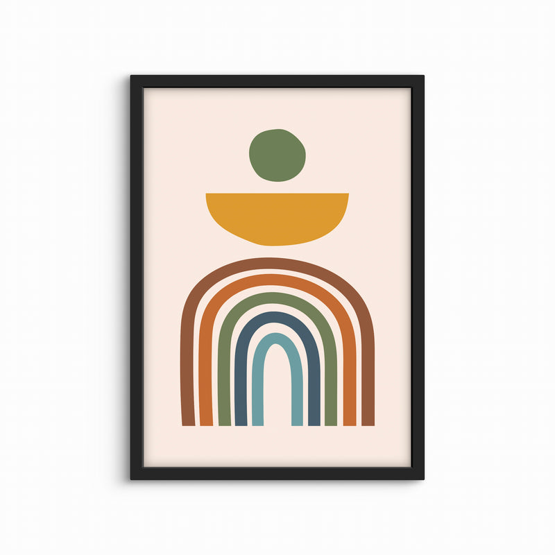 Modern Abstract Art in Boho Design - Minimalist Home Decor