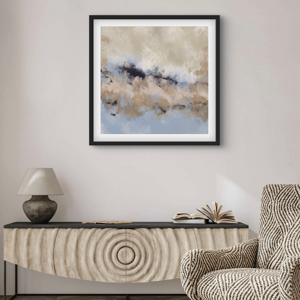 Modern Abstract Art Print Sicily - Minimalist Living Room Art