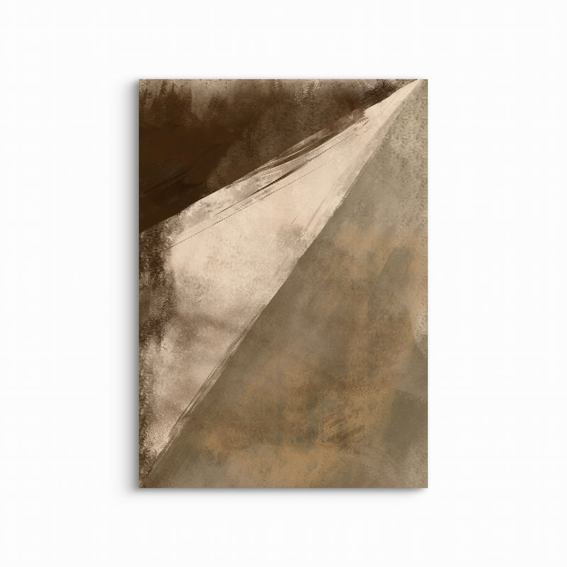 Abstract Canvas Art in Brown - Modern Living Room Wall Art