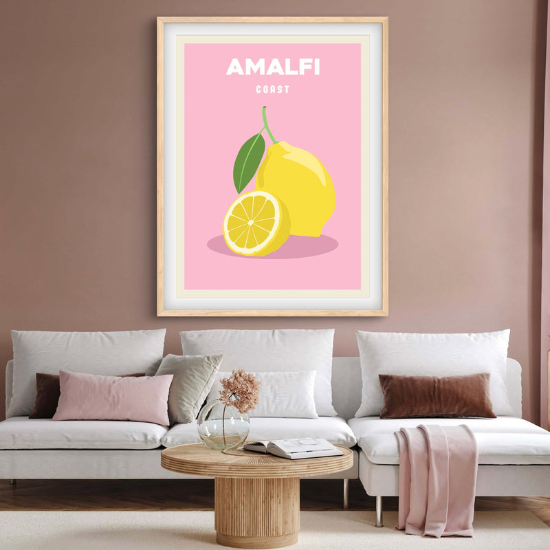 Modern Abstract Art Print in Pink-Amalfi- Interior design