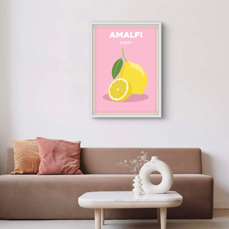 Modern Abstract Art Print in Pink-Amalfi- Interior design