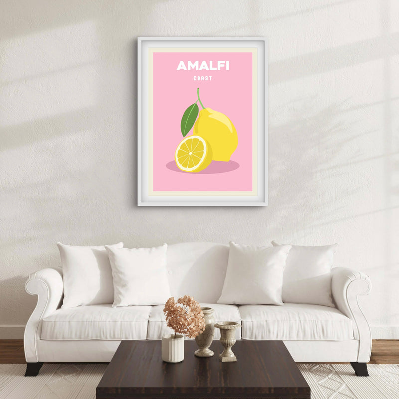 Modern Abstract Art Print in Pink-Amalfi- Interior design