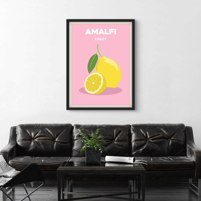 Modern Abstract Art Print in Pink-Amalfi- Interior design