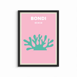 Modern Abstract Art Print in Pink- Bondi- Interior design