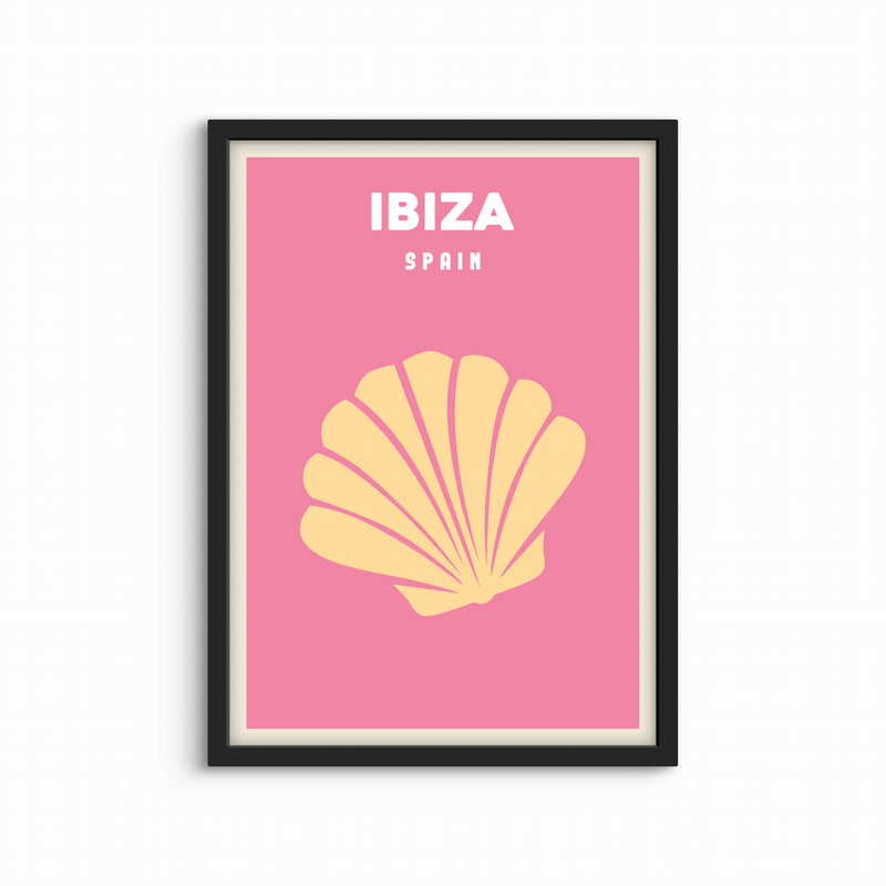 Modern Abstract Art Print in Pink- Ibiza - Interior design