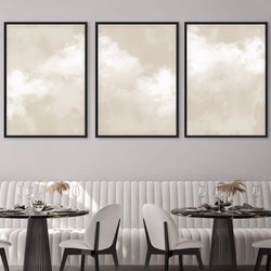 Abstract Canvas Minimalist Art in Nude and Cream -  Modern Art Print