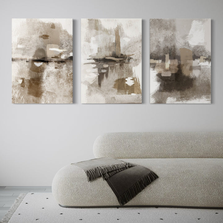 Abstract Art Canvas Print Portofino - Modern Interior Design