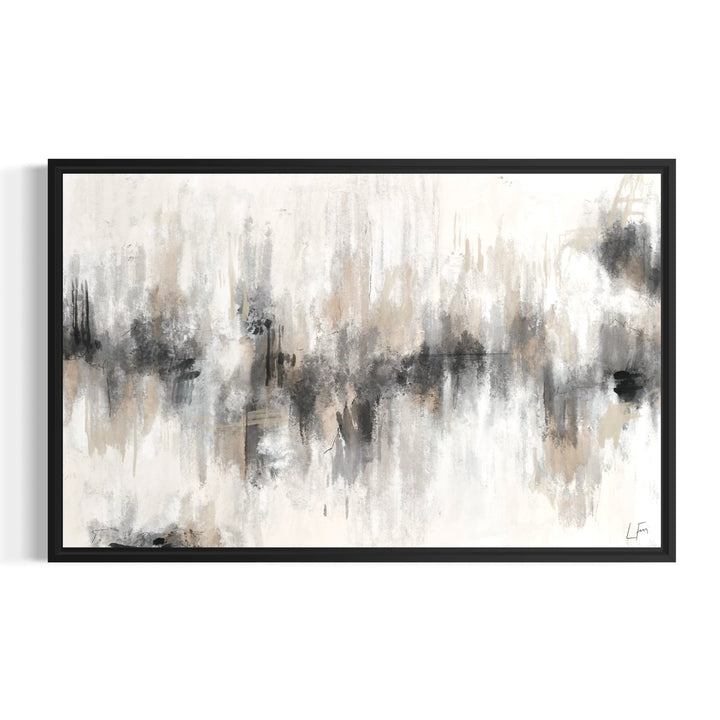 Neutral Luxe Abstract Wall Decor Style With Soft Neutral Textures And Fluid Vertical Movement. Perfect For A Contemporary Living Room.