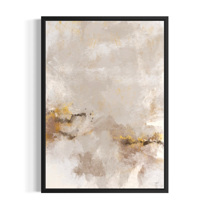 Neutral Luxe Abstract Art Decor Styled With White Wall Background