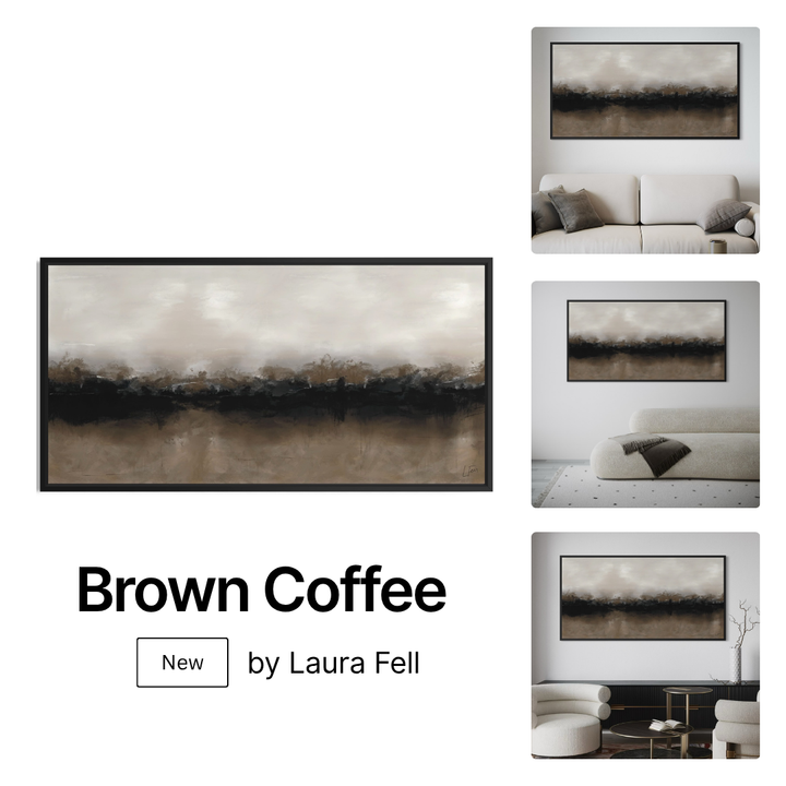 Framed Canvas - Brown Coffee