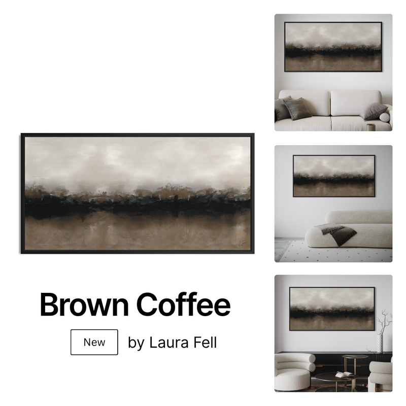 Framed Canvas - Brown Coffee
