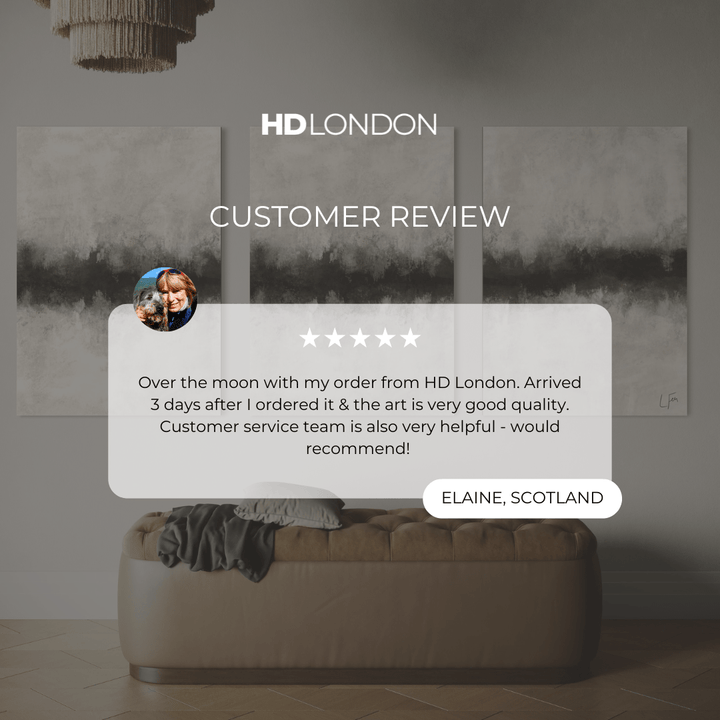 Client Review For Minimalist Modern Home Decor Wall Art Styled With A Tufted Leather Bench, Cozy Neutral Throw, And Minimal Pillow. Perfect For A Modern Entryway Or Sophisticated Hallway.