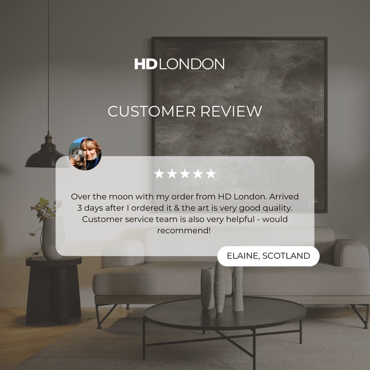 Client Review For Modern Elegant Abstract Wall Art Styled With A Soft Neutral Sofa, Black Metal Coffee Table, And Sculptural Ceramic Decor. Perfect For A Contemporary Living Room.