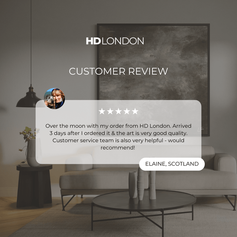 Client Review For Modern Elegant Abstract Wall Art Styled With A Soft Neutral Sofa, Black Metal Coffee Table, And Sculptural Ceramic Decor. Perfect For A Contemporary Living Room.