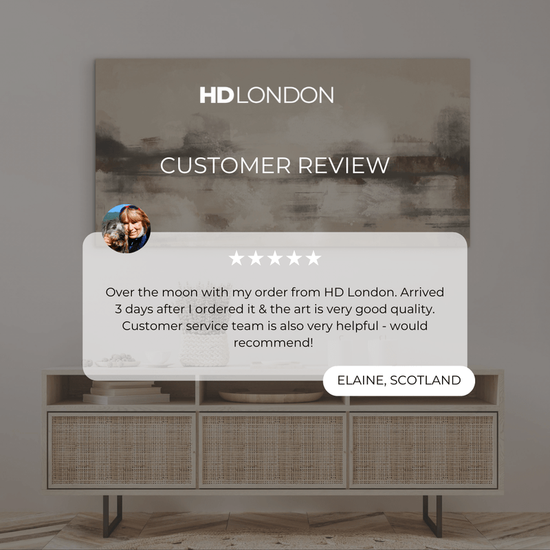 Client Review For Elegant Cozy Abstract Art Canvas Wall Decor Styled With A Natural Wood Console, Woven Baskets, And Soft Neutral Decor. Perfect For A Modern Minimalist Entryway.