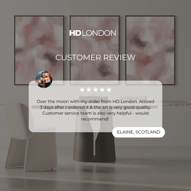 Client Review Modern Luxe Minimal Style Wall Art Styled With A Marble Top Table, Black Geometric Base, And A Soft Cream Chair. Perfect For An Elegant Modern Office Or Dining Space.