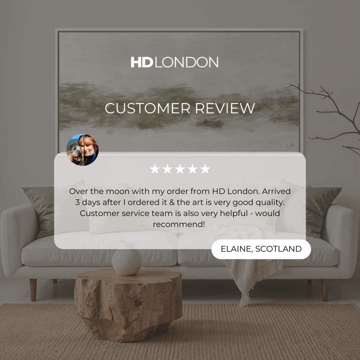 Client Review For Modern Organic Abstract Wall Art Style Styled With A White Sofa, Natural Wood Block Coffee Table, And Soft Neutral Pillows. Perfect For A Calm Contemporary Living Room.