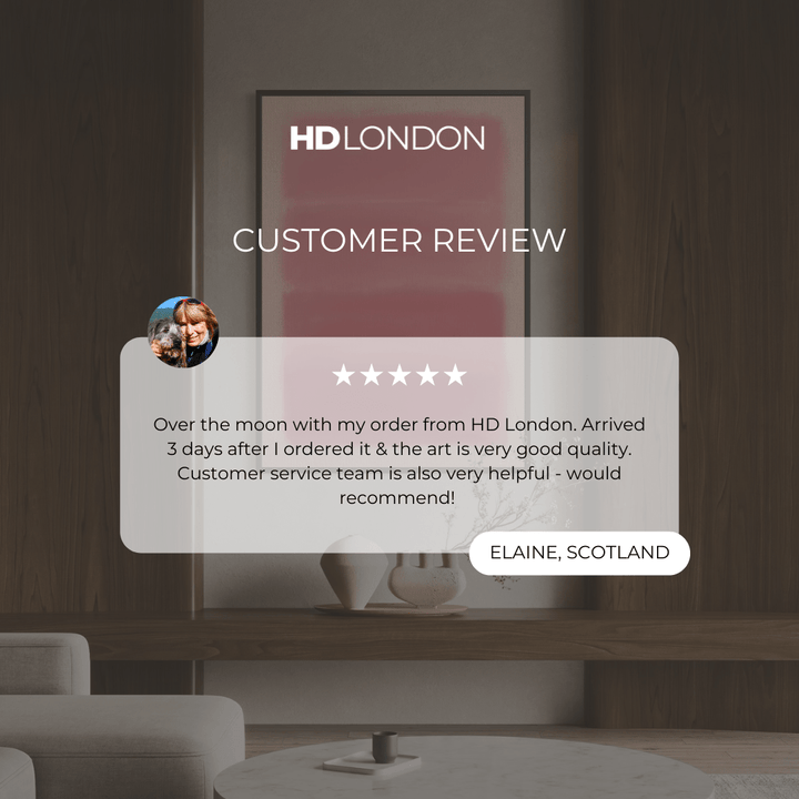 Client Review Modern Contemporary Wall Art Style Styled With Rich Wood Paneling, Ceramic Sculptural Vases, And A Marble Coffee Table. Perfect For A Warm Modern Living Room.