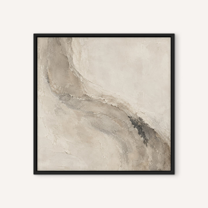 Limestone Current neutral abstract framed canvas styled room view