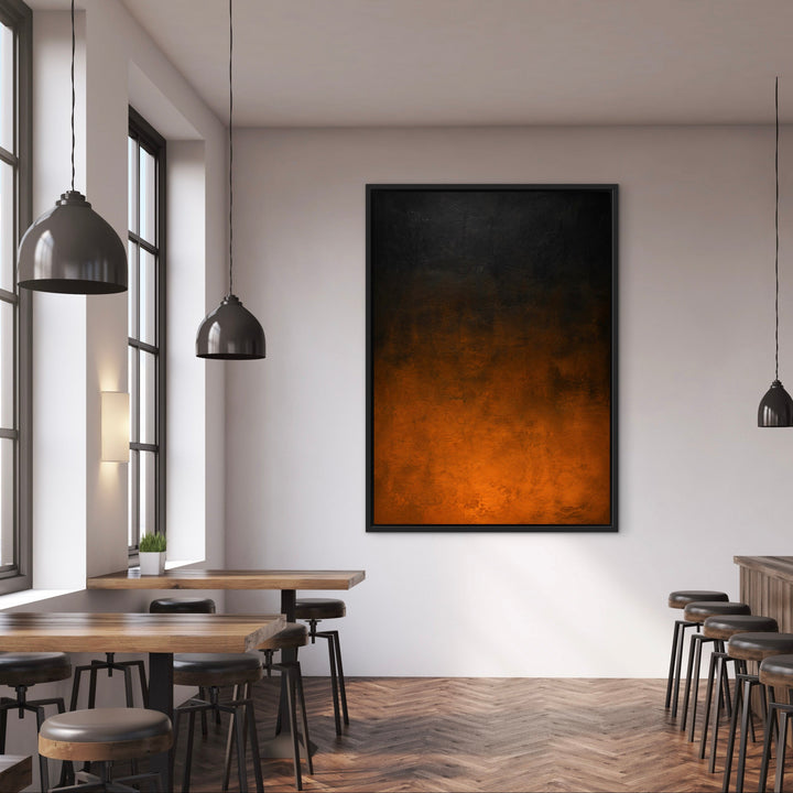 Nocturne Ember canvas in a contemporary hospitality interior