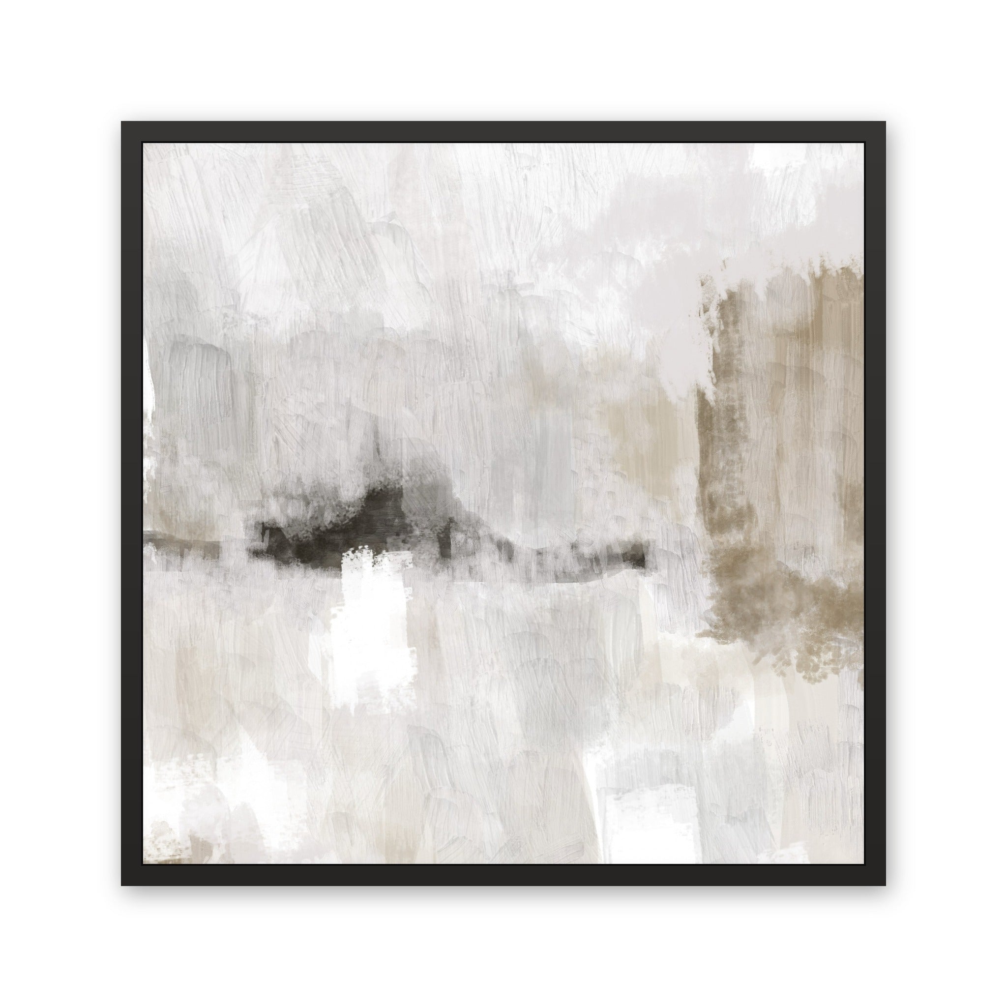 Gerahmte Leinwand - Nackt & Graue Wolken