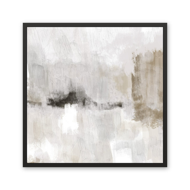 Nude Clouds abstract framed canvas — black frame, front view