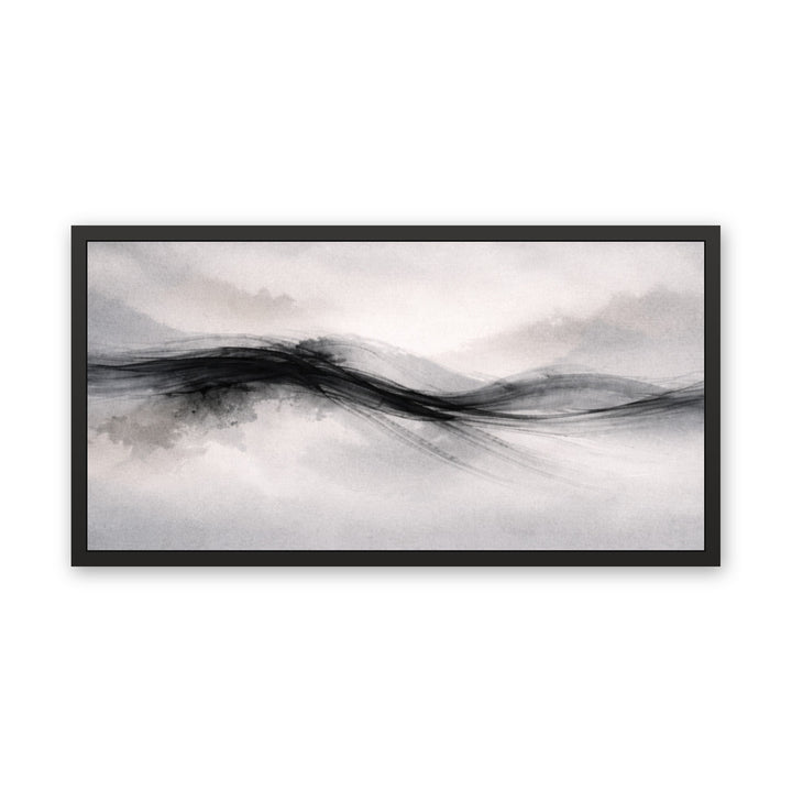 Nude Drift abstract framed canvas, black frame, front view