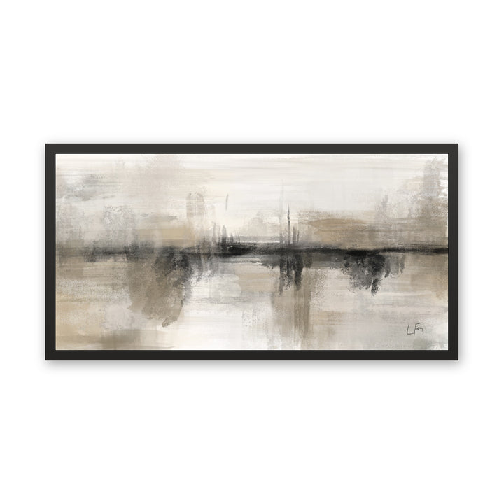 Nude Heaven abstract framed canvas, black frame, front view