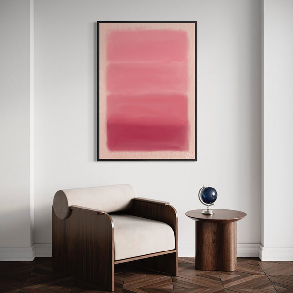 Modern Minimal Wall Art Style Styled With A Sculptural Wood And Cream Armchair, Round Wood Side Table, And A Decorative Globe. Perfect For A Chic Contemporary Reading Corner.