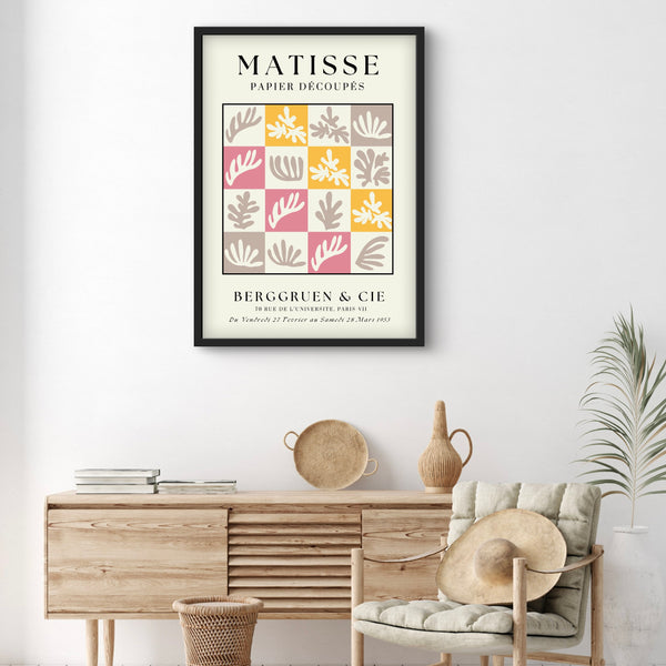 Modern Abstract Art Print in Matisse Cream - Gallery Wall Print