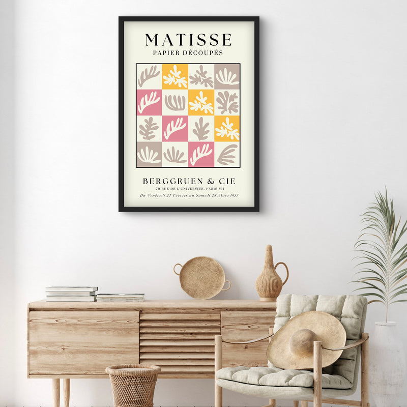Modern Abstract Art Print in Matisse Cream - Gallery Wall Print