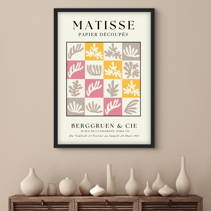 Modern Abstract Art Print in Matisse Cream - Gallery Wall Print