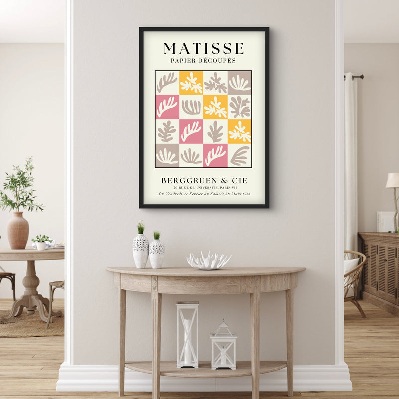 Modern Abstract Art Print in Matisse Cream - Gallery Wall Print
