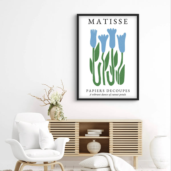 Minimalist Abstract Art in Matisse Flower - Modern Interior Design Art
