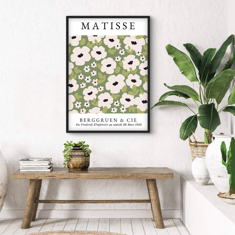 Modern Abstract Art in Matisse Flowerbed - Minimalist Home Decor