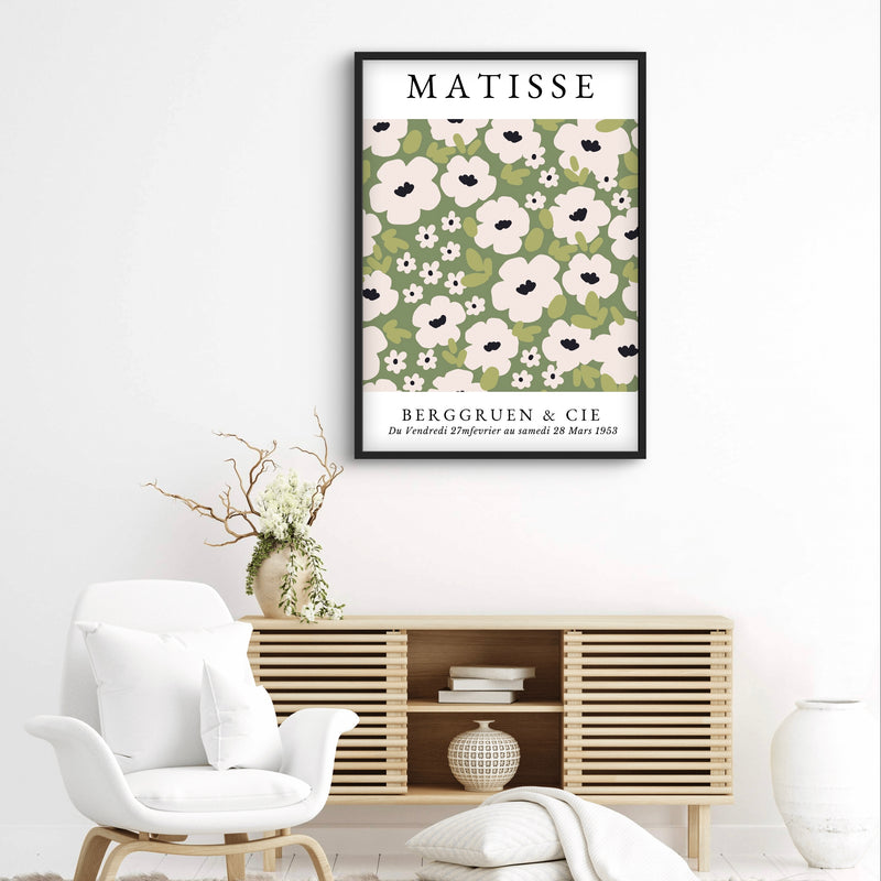 Modern Abstract Art in Matisse Flowerbed - Minimalist Home Decor