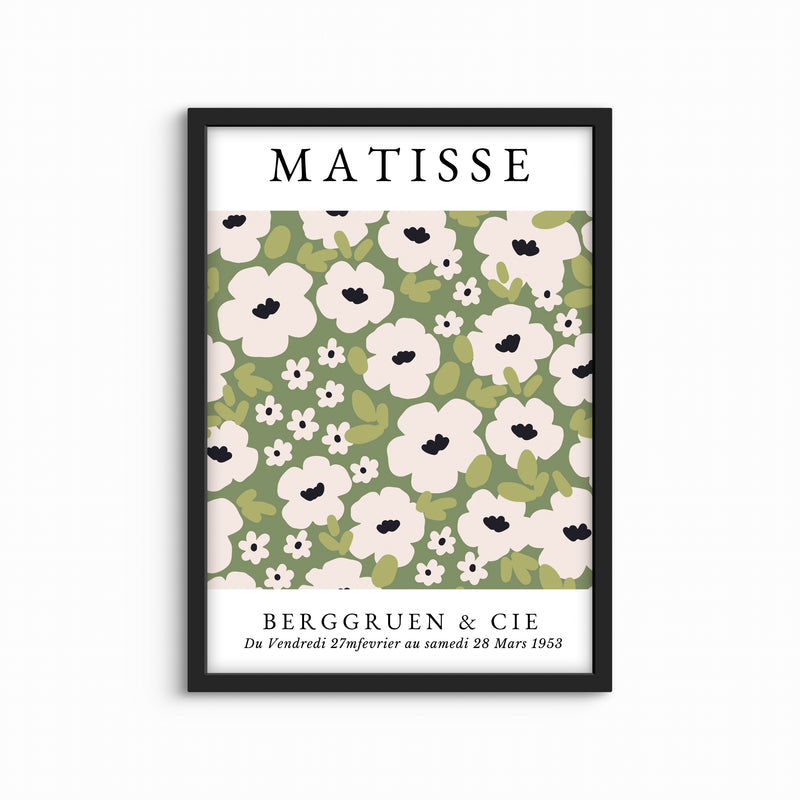 Modern Abstract Art in Matisse Flowerbed - Minimalist Home Decor