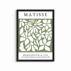 Modern Abstract Art  in Matisse Green - Minimalist Home Decor