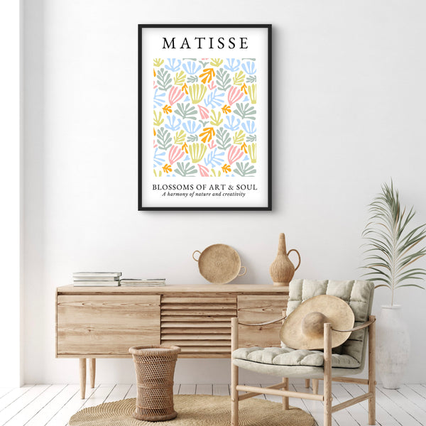 Abstract Minimalist Art in Matisse White -  Modern Art Print