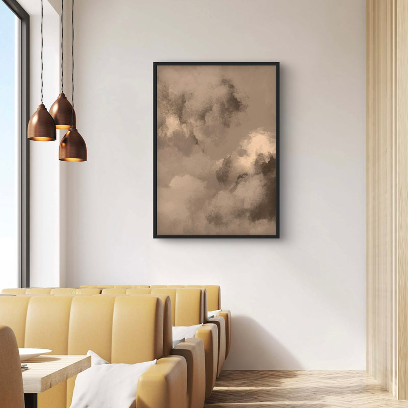 Abstract Minimalist Art in Taupe -  Modern Art Print