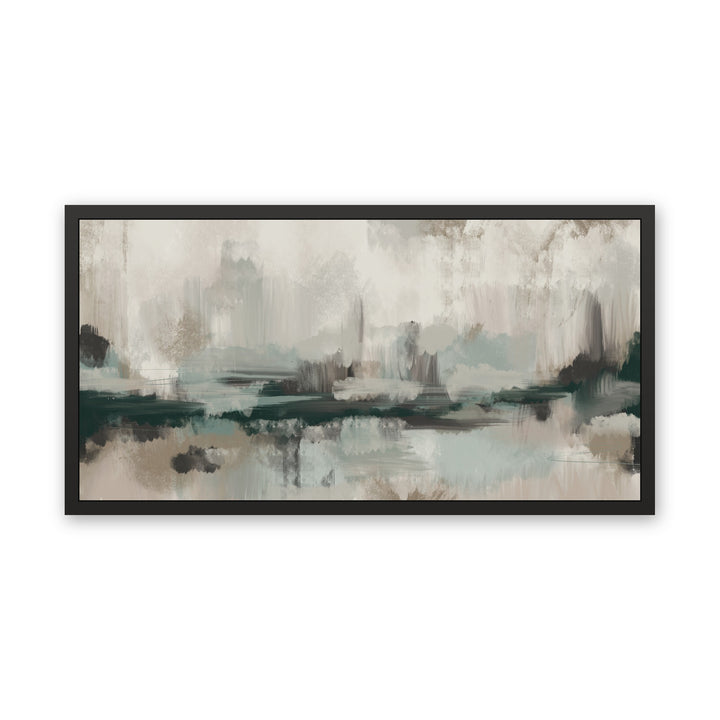 The Forest abstract framed canvas, black frame, front view