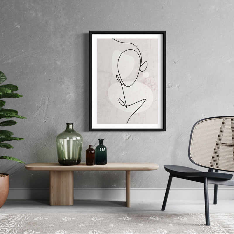 Abstract Art Print Grey Liberta - Minimalist Modern Art Print