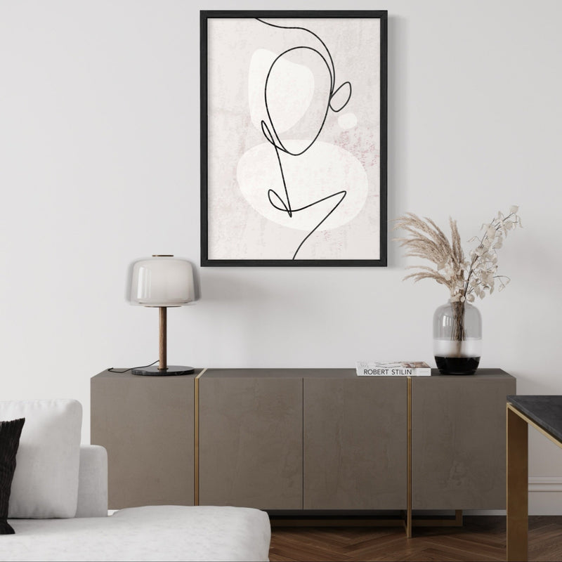 Abstract Art Print Grey Liberta - Minimalist Modern Art Print