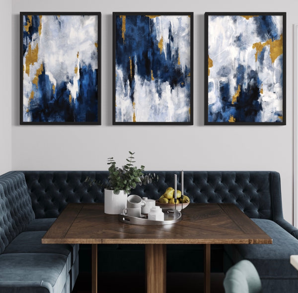 Higher' 3 Piece Painting Print on Wrapped Canvas Set Latitude Run Size: 18 H x 36 W x 2 D